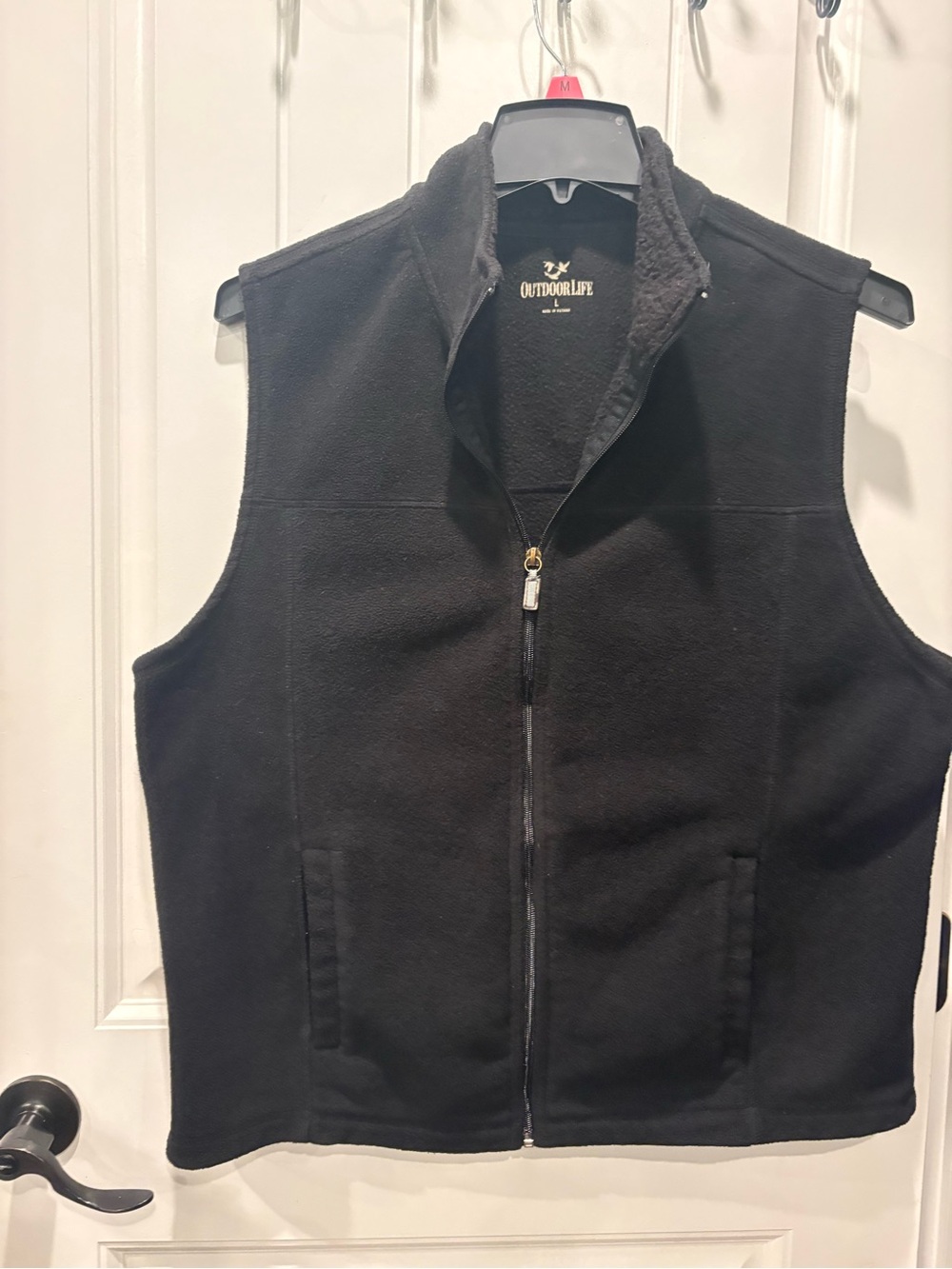 Outdoor Life Men's Black Fleece Vest size L
